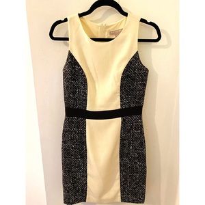 Fitted Cream/Tweed Dress